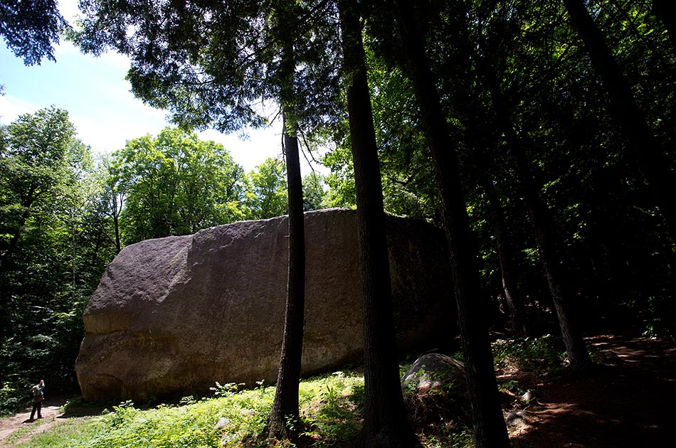 Giant boulder in Madison, N.H.