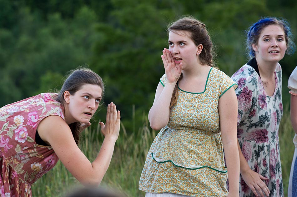 Performance of "Much Ado About Nothing" by the Chelsea Funnery Shakespeare Program in Chelsea, Vt., on July 22, 2016. (Photo by Geoff Hansen)