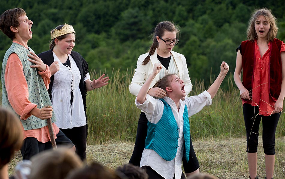 Performance of "Much Ado About Nothing" by the Chelsea Funnery Shakespeare Program in Chelsea, Vt., on July 22, 2016. (Photo by Geoff Hansen)